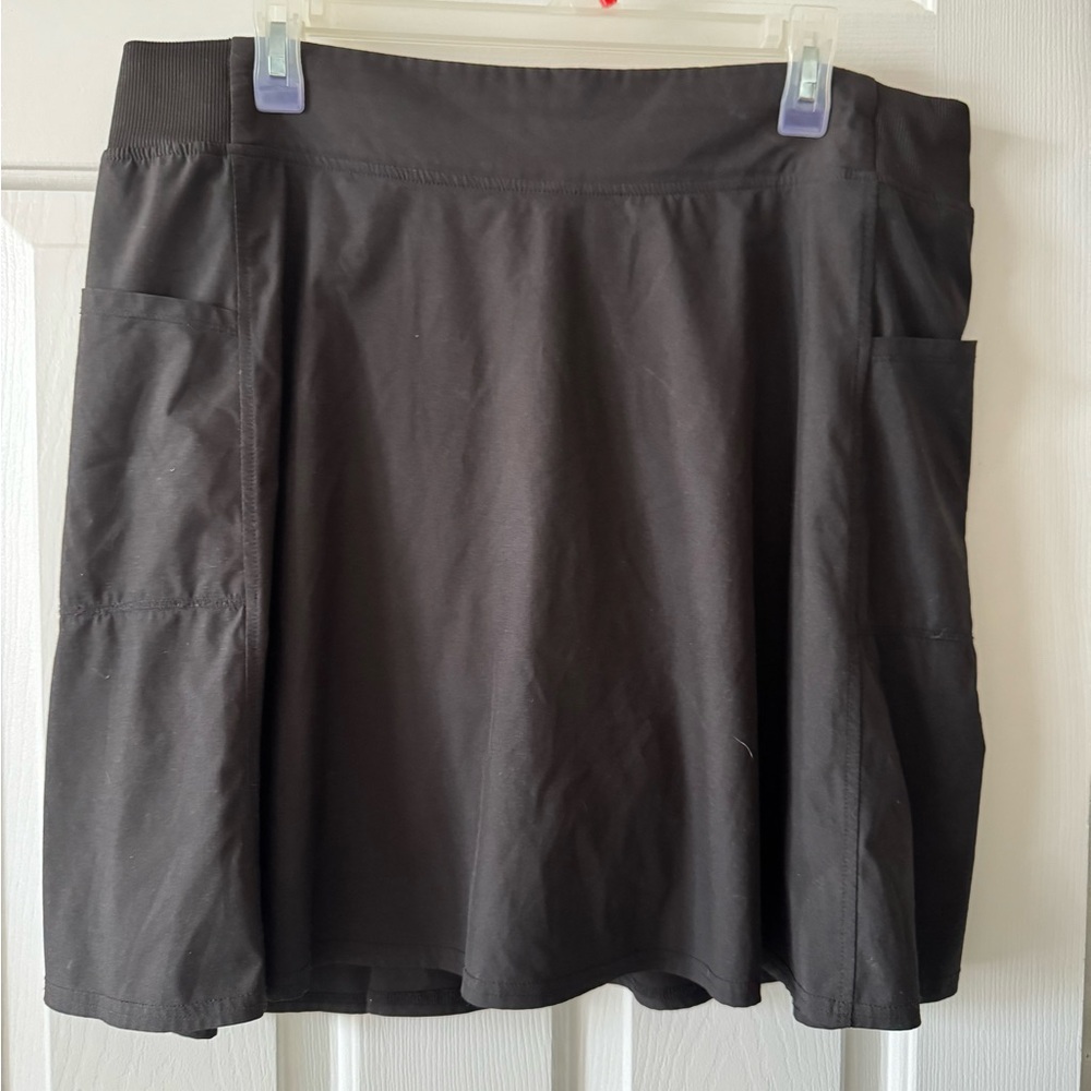 32 degrees cool athletic skorts, XL, Black, pockets, elastic waist back,